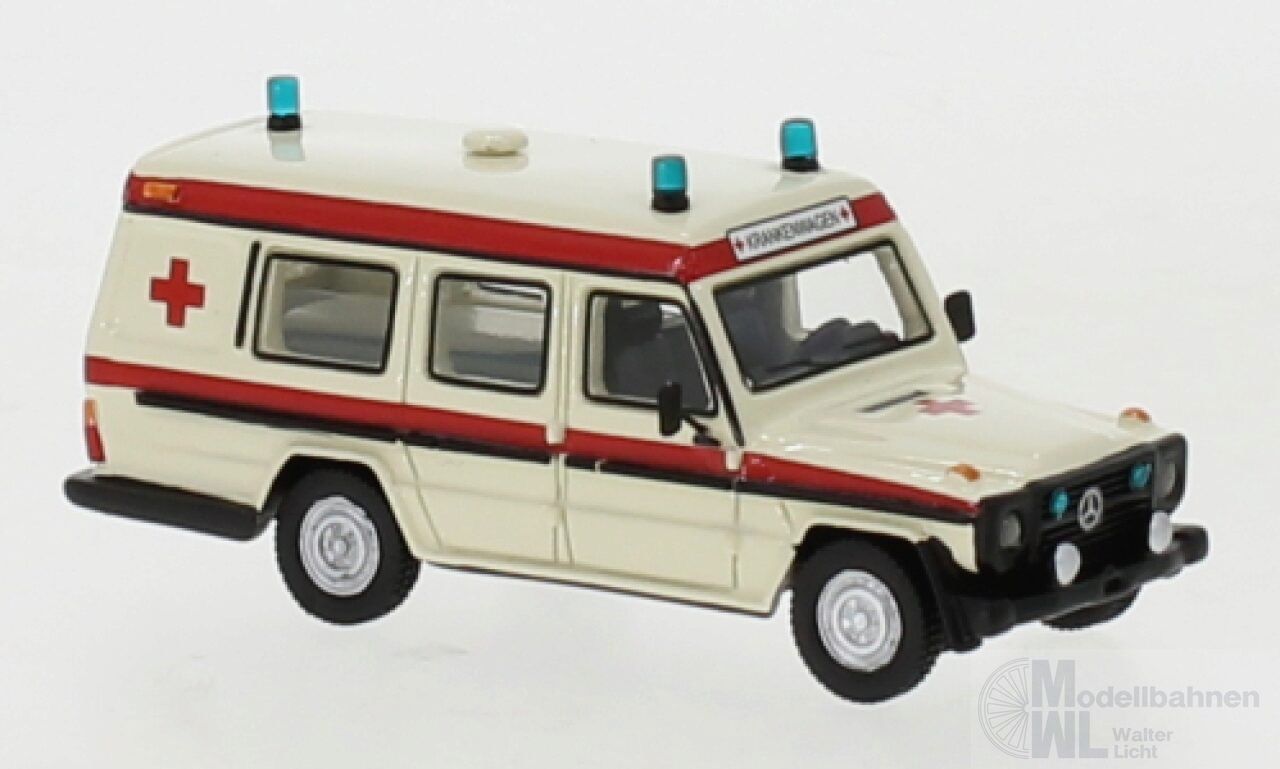BoS-Models 87825 - Mercedes G-Klasse Binz beige 1985 Ambulanz H0 1:87 BoS-Models 87825 - Mercedes G-Klasse Binz beige 1985 Ambulanz H0 1:87