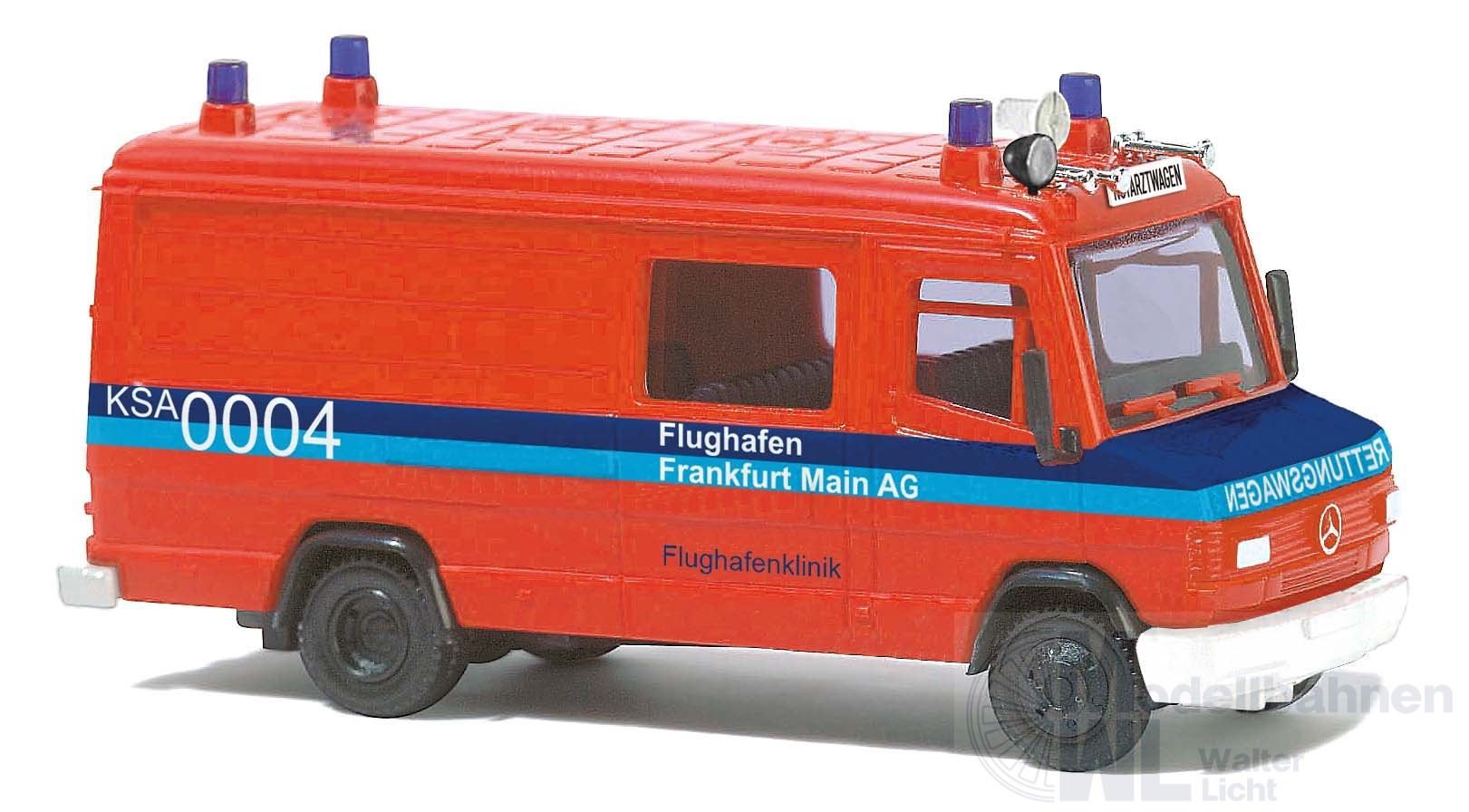 Busch 44302 - Mercedes 507 Feuerwehr Fraport Frankfurt H0 1:87