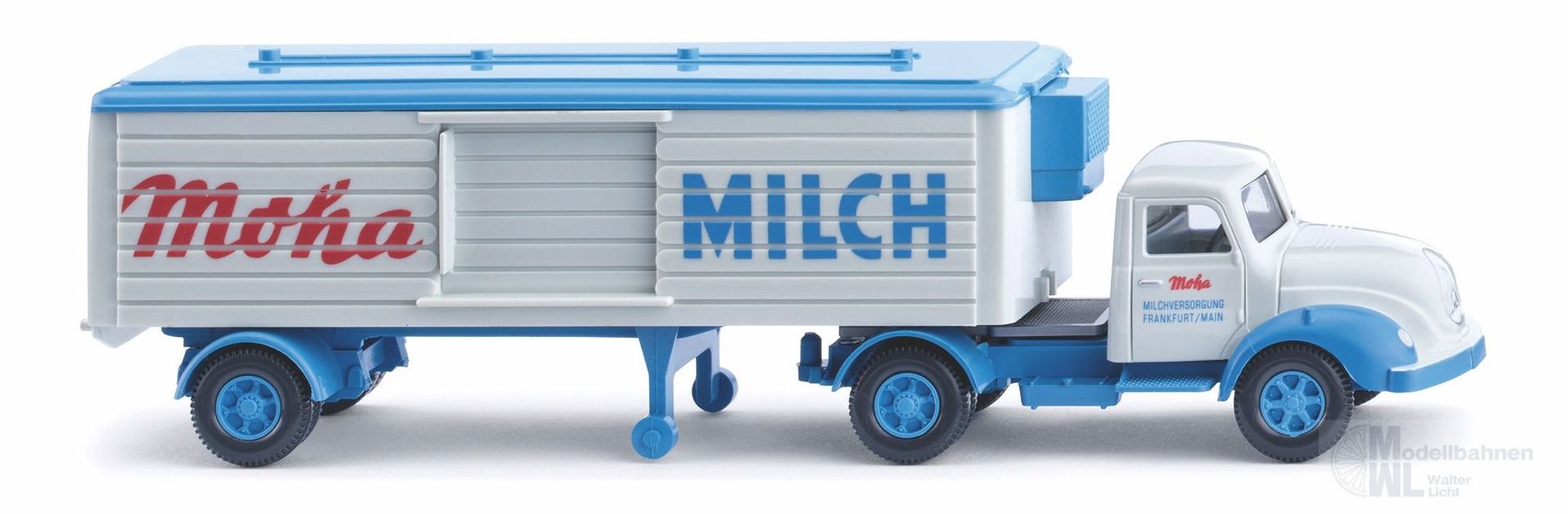 Wiking 052004 - Kühlkoffersattelzug Magirus Moha Milch H0 1:87