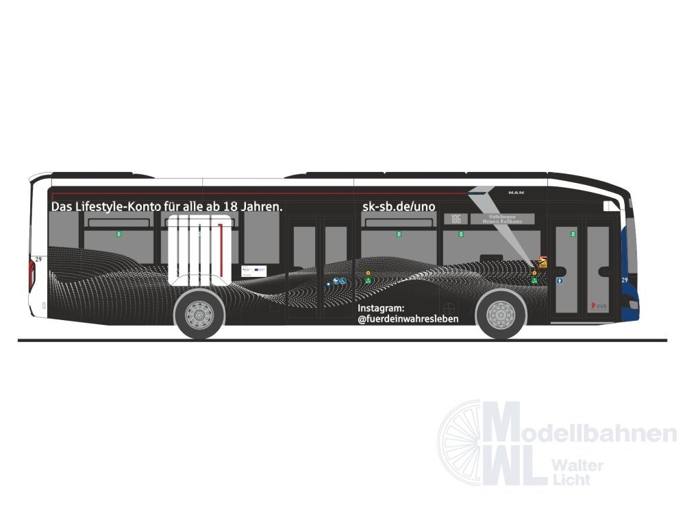 Rietze 76358 - MAN Lion´s City 12 E Völklinger Verkehrsbetriebe H0 1:87