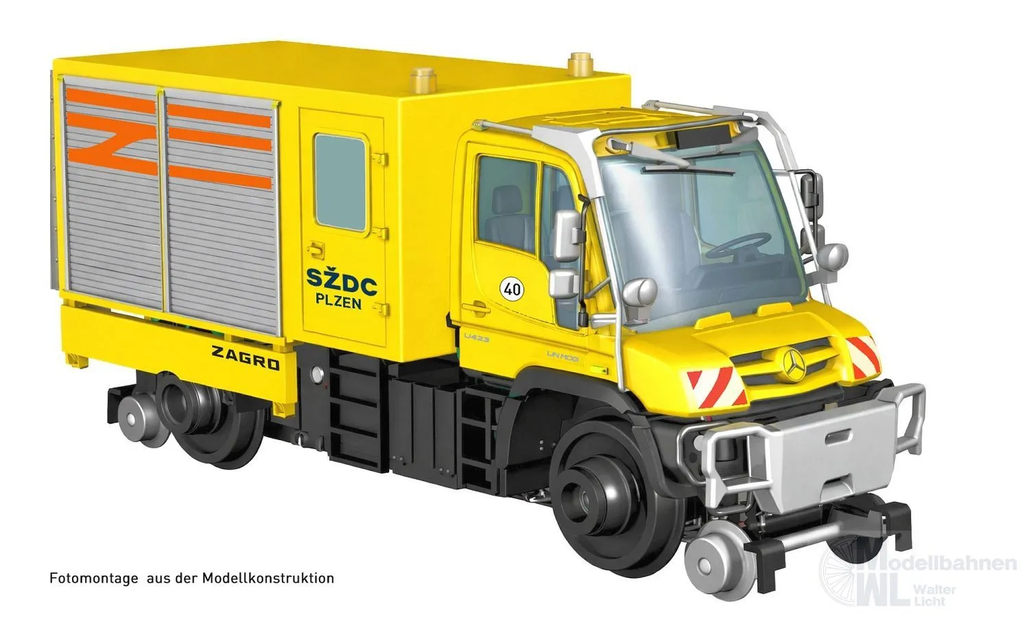 Hobbytrain 70103 - Zweiwege Unimog U423 SZCD Ep.VI TT 1:120 Digital