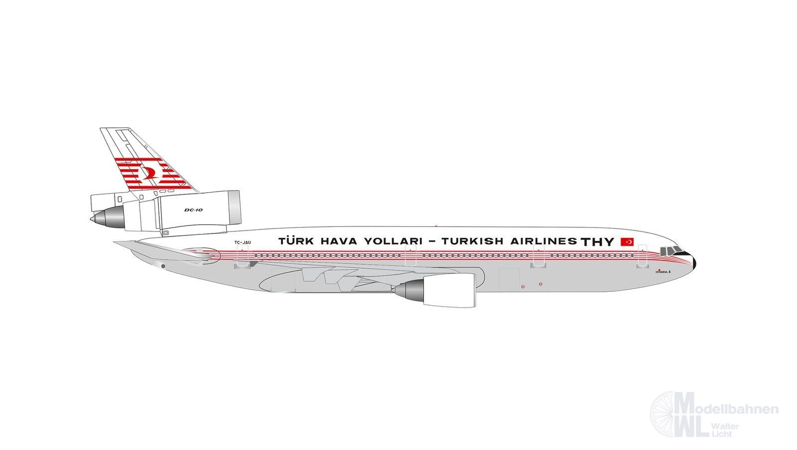 Herpa 539722 - McDonnell Douglas DC-10-10 Turkish Airlines 1:500