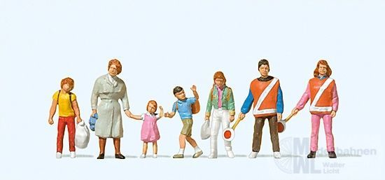 Preiser 10344 - Schülerlotsen mit Fußgängern H0 1:87