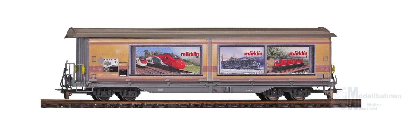 Bemo 2588108 - Schiebewandwagen RhB Haik-v 5130 Märklin/LGB H0/WS