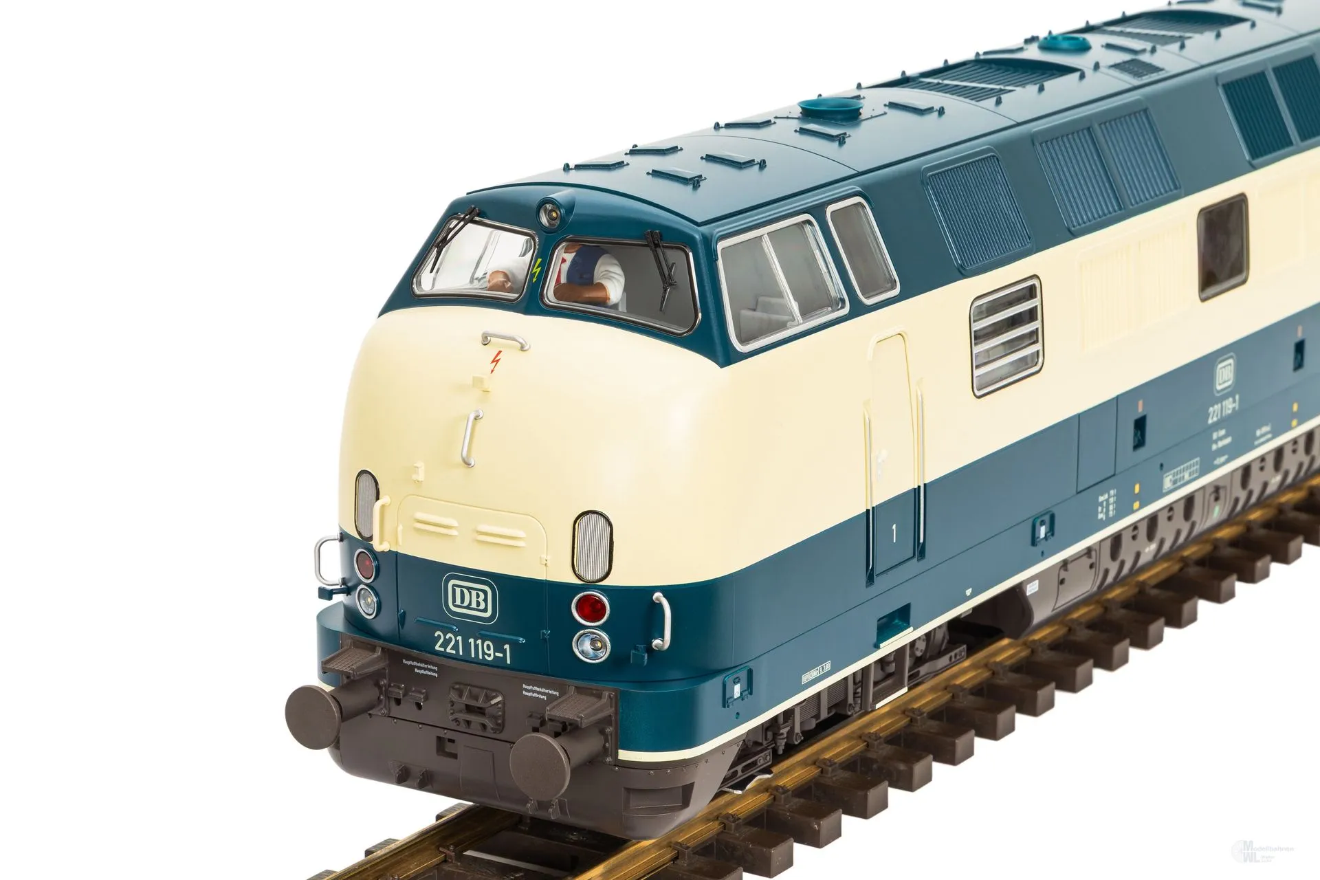 Piko 37462 - Diesellok BR 221 DB Ep.IV blau beige Spur G 1:22,5