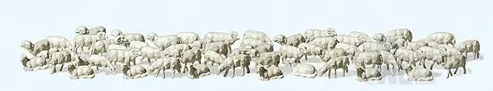 Preiser 79252 - Schafherde, 60 Stück N 1:160