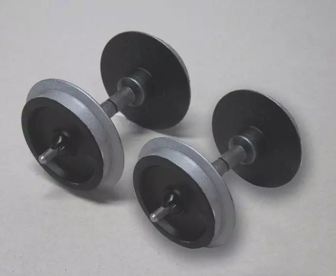 Piko 36164 - Radsatz klein Wagen 2 St. (Metall verchromt) SPUR G 1:22,5