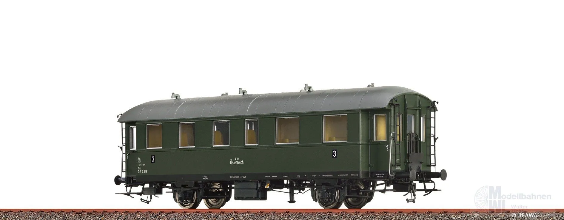 Brawa 45536 - Personenwagen BBÖ Ep.III Cip 37 329 H0/GL