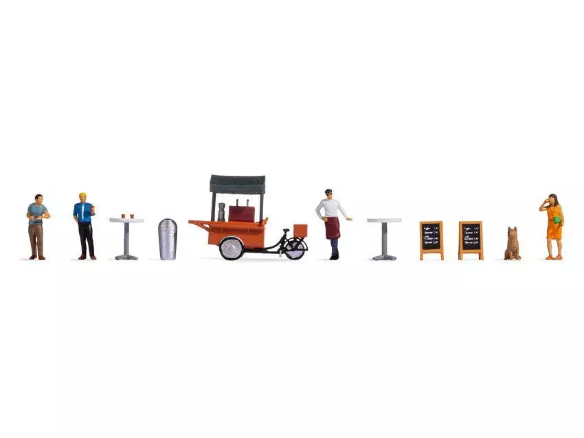 Noch 16230 - Figuren-Themenwelt Kaffeestand H0 1:87