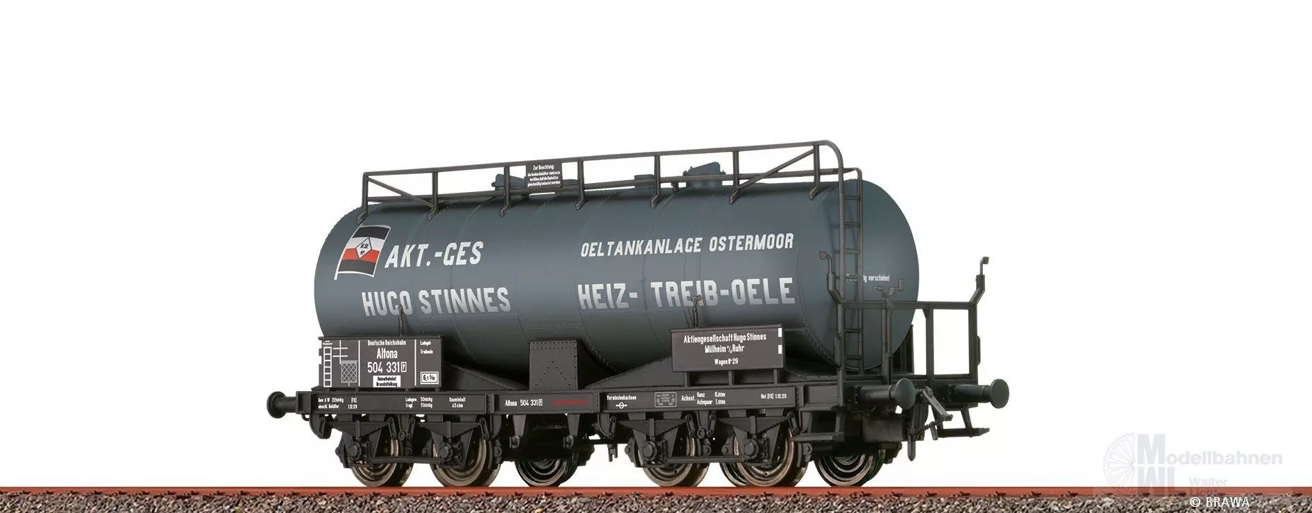 Brawa 48513 - Kesselwagen DRG Ep.II Hugo Stinnes H0/GL