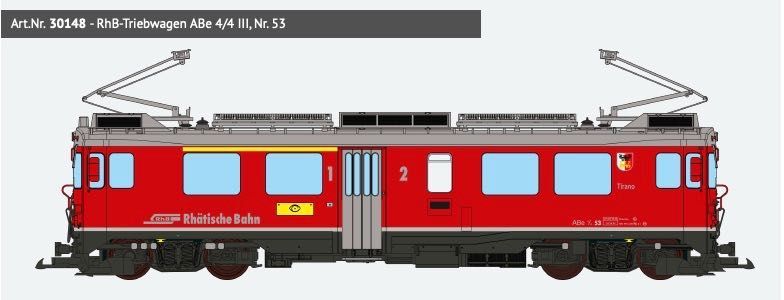 ESU 30148 - Triebwagen ABe 4/4 RhB Ep.VI Nr. 55 Tirano Spur G 1:22,5