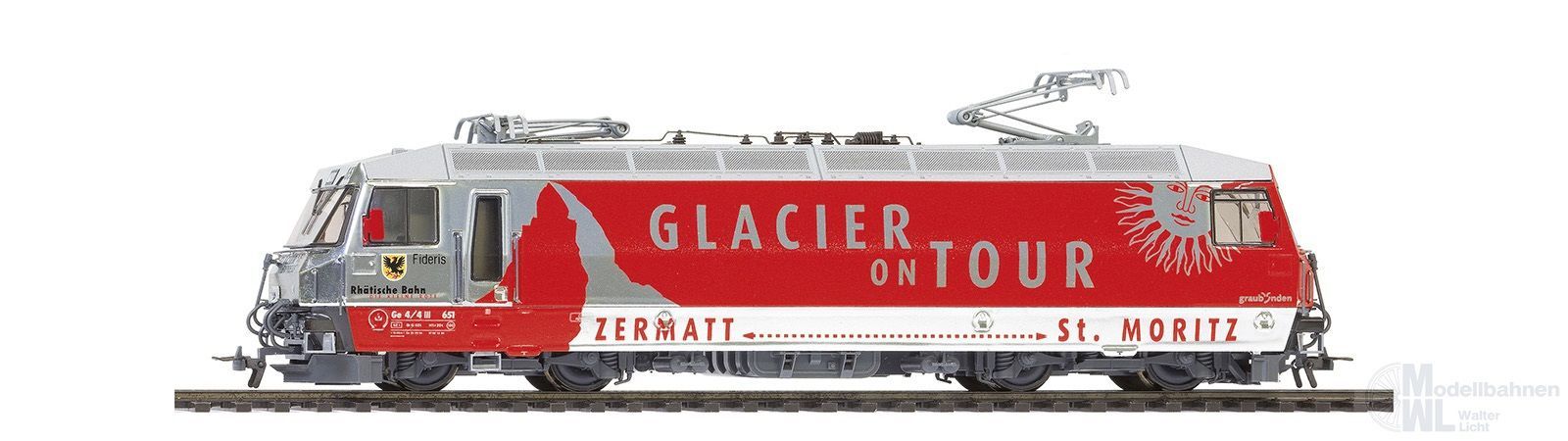 Bemo 1759161 - E-Lok Ge 4/4 II 651 RhB Ep.VI Glacier on Tour H0/GL Sound