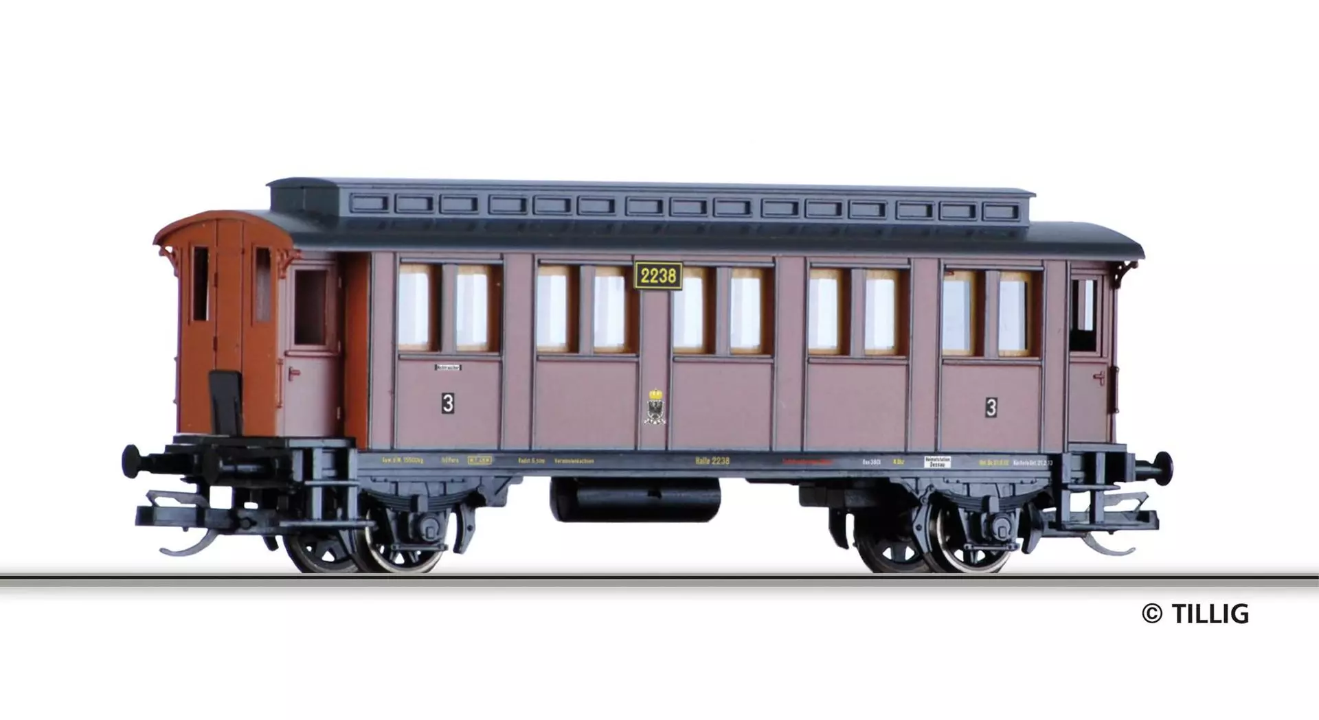 Tillig 13121 - Personenwagen K.P.E.V. Ep.I 3.Kl. TT 1:120