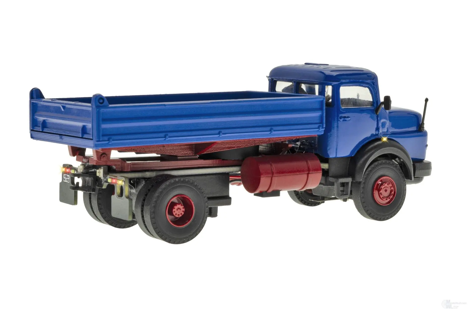 Viessmann 8152 - CarMotion Mercedes-Benz Rundhauber 2-achs Kipp-Pritsche blau H0 1:87