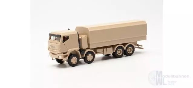 Herpa 746984 - Iveco Trakker 8x8 geschützt Pritschen-LKW sandbeige H0 1:87