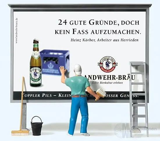 Preiser 45126 - Plakattafel, Plakatkleber und Zubehör Spur G