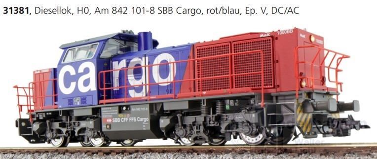 ESU 31381 - Diesellok Am 842 101-8 SBB Cargo Ep.V G1000 H0/GL/WS