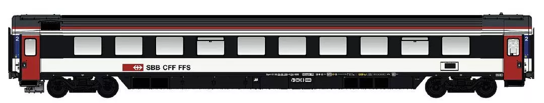 LS Models 47381 - Personenwagen SBB Ep.VI 2.Kl. Bpm weiß/rot/schwarz H0/GL