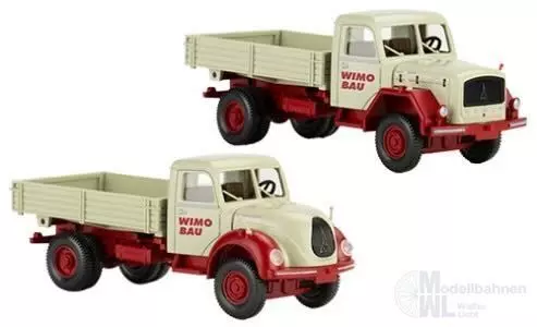 Wiking 251584 - Magirus 2er Set Pritschenkipper Wimo Bau H0 1:87