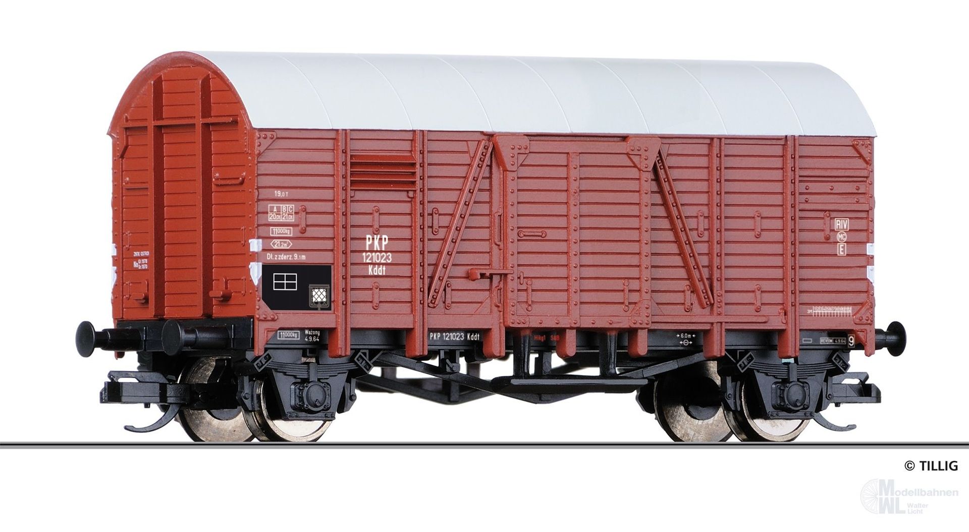 Tillig 95238 - Güterwagen ged. PKP Ep.III Kddt TT 1:120