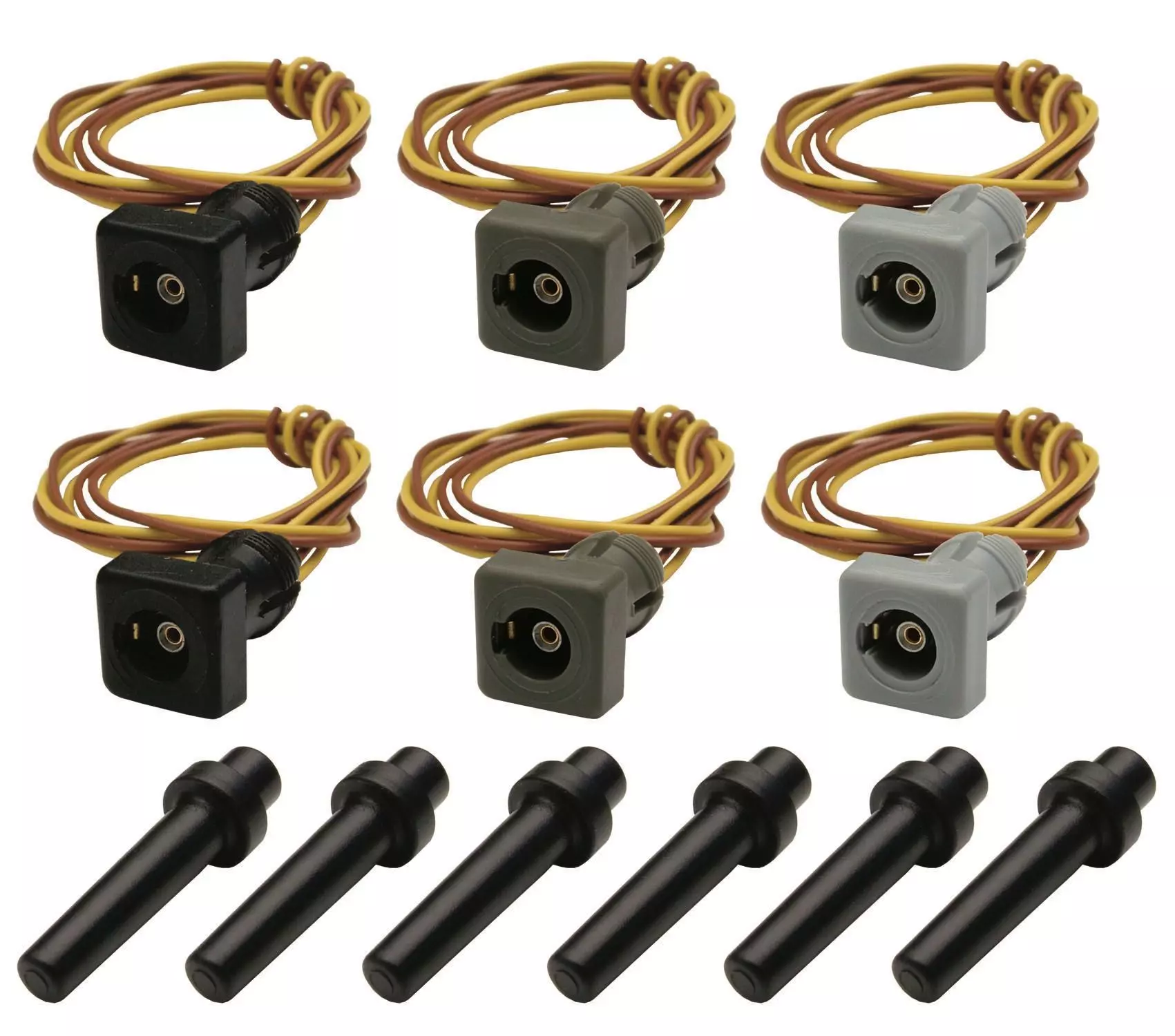 Viessmann 6806 - Kontaktstecksockel Set 6 Stück grau grün schwarz