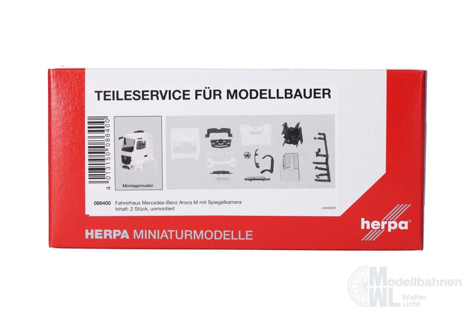 Herpa 086400 - Fahrerhaus Mercedes-Benz Arocs M mit Spiegelkamera 2 St. H0 1:87