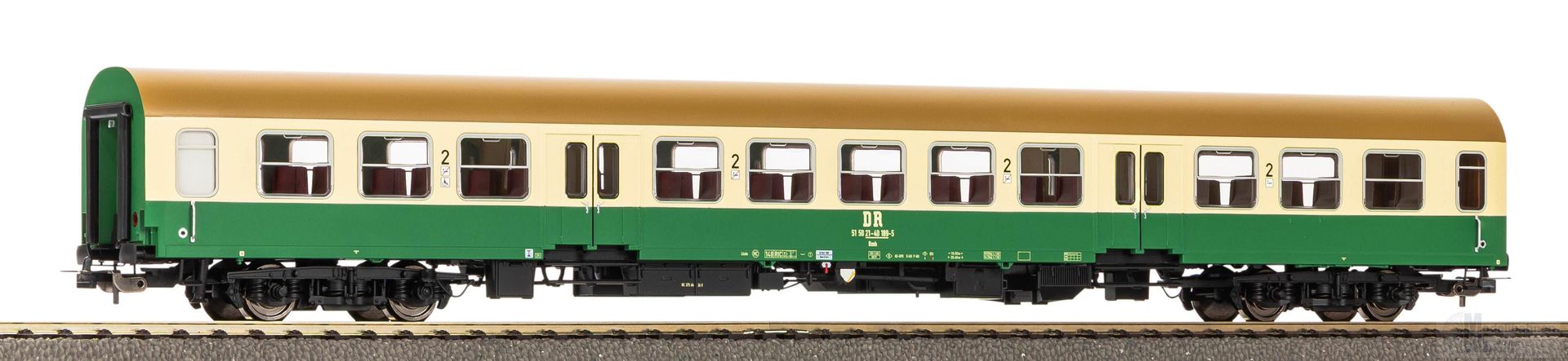 Piko 28005 - Mitteleinstiegswagen DR Ep.IV 2.Kl. beige-grün 2.Betr.Nr. H0/GL