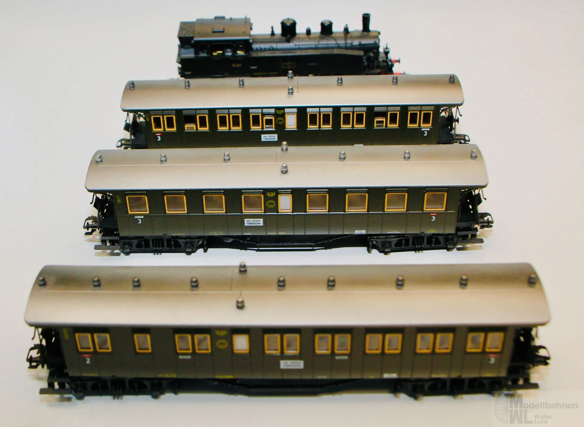 Märklin 2665 - MÄRKLIN - Personenzug DRG Ep.II Dampflok BR 75 057 und 3 Wagen H0/WS Digital