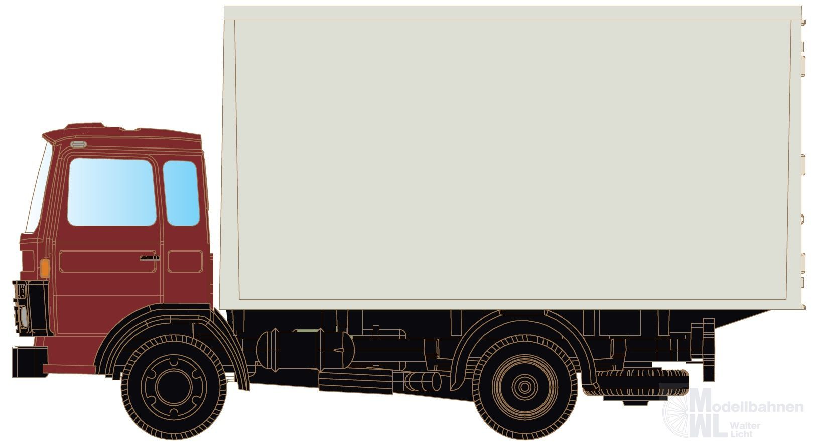 Lemke Minis 4831 - DAF 900 mit Koffer neutral N 1:160