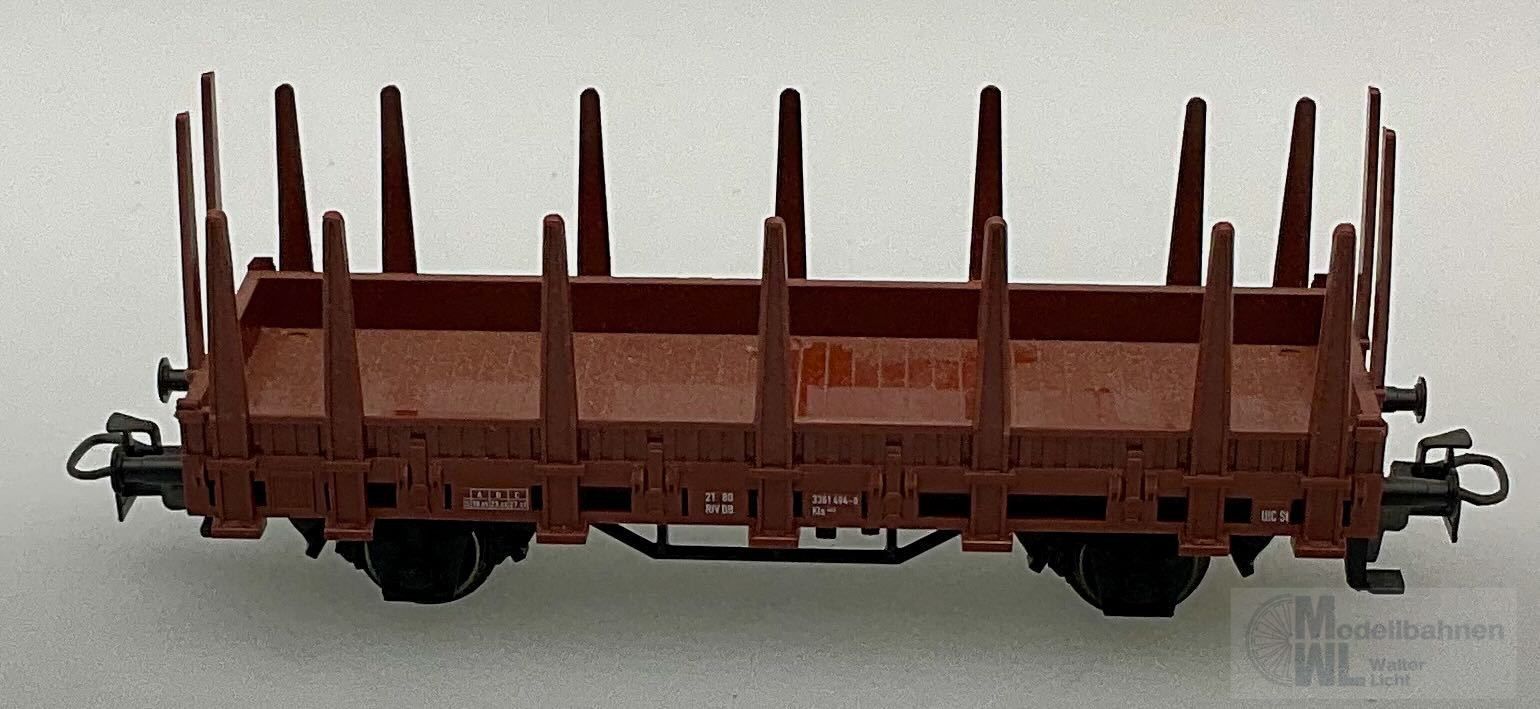 Märklin 29537 - MÄRKLIN - Rungenwagen DB Ep.III 2-achs H0/WS