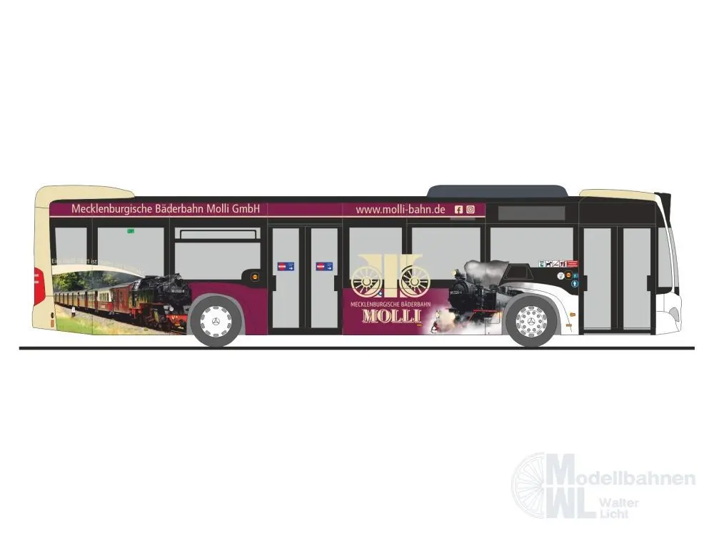 Rietze 69352 - Mercedes-Benz Citaro ´12 Mecklenburgische Bäderbahn Molli H0 1:87