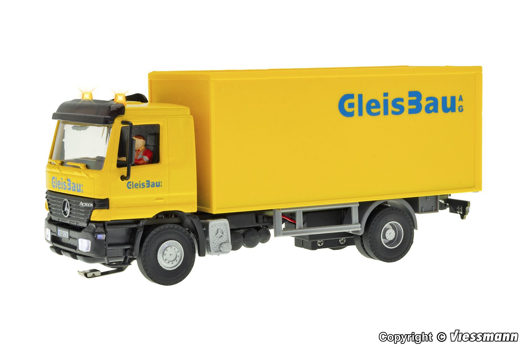 Viessmann 8117 - CarMotion Mercedes-Benz Actros 2-achs Koffer LKW GleisBau Basis H0 1:87