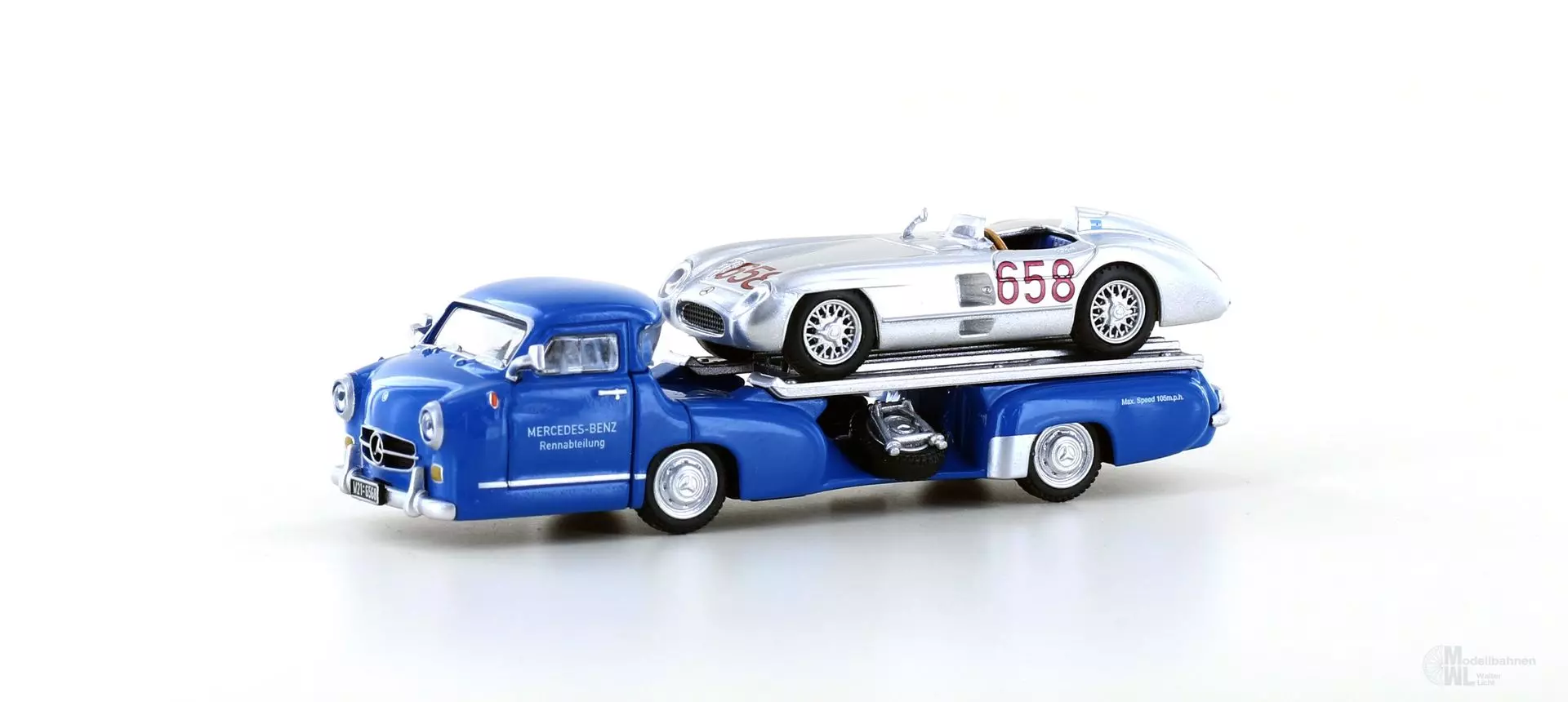 LEGRAND 87312 - Mercedes-Benz Renntransporter + 300 SLR J.M. Fangio 658 H0 1:87