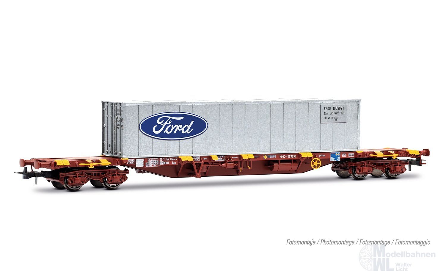 Electrotren 6102 - Containertragwagen RENFE Ep.IV mit Container FORD H0/GL