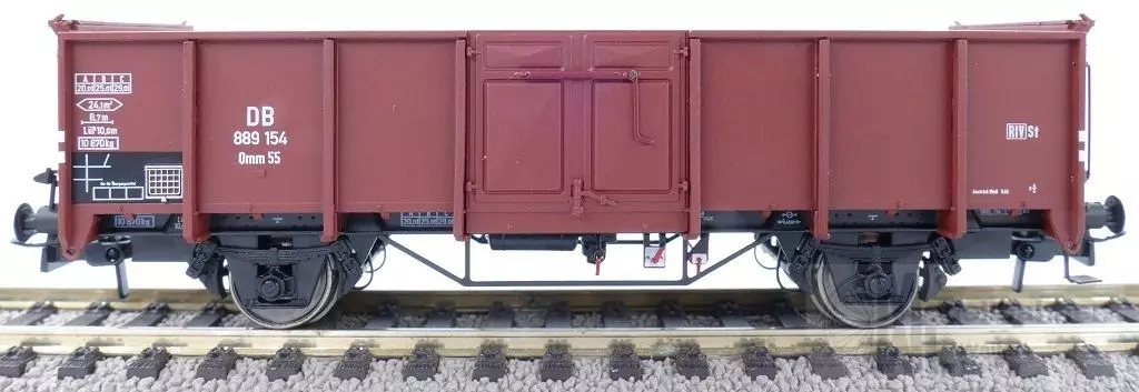 Exact Train 23907 - Güterwagen offen DB Ep.III UIC II Omm55 Nr 889 164 H0/GL