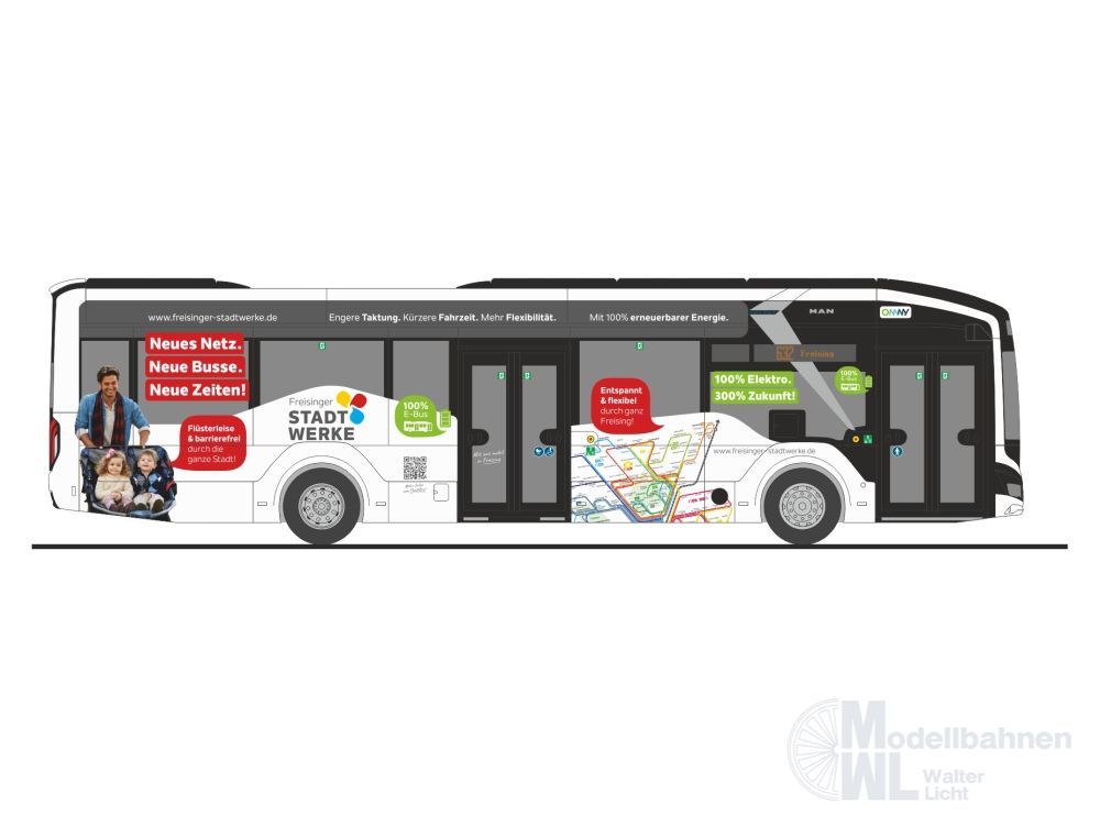 Rietze 76361 - MAN Lion´s City 12 E Freisinger Stadtwerke H0 1:87