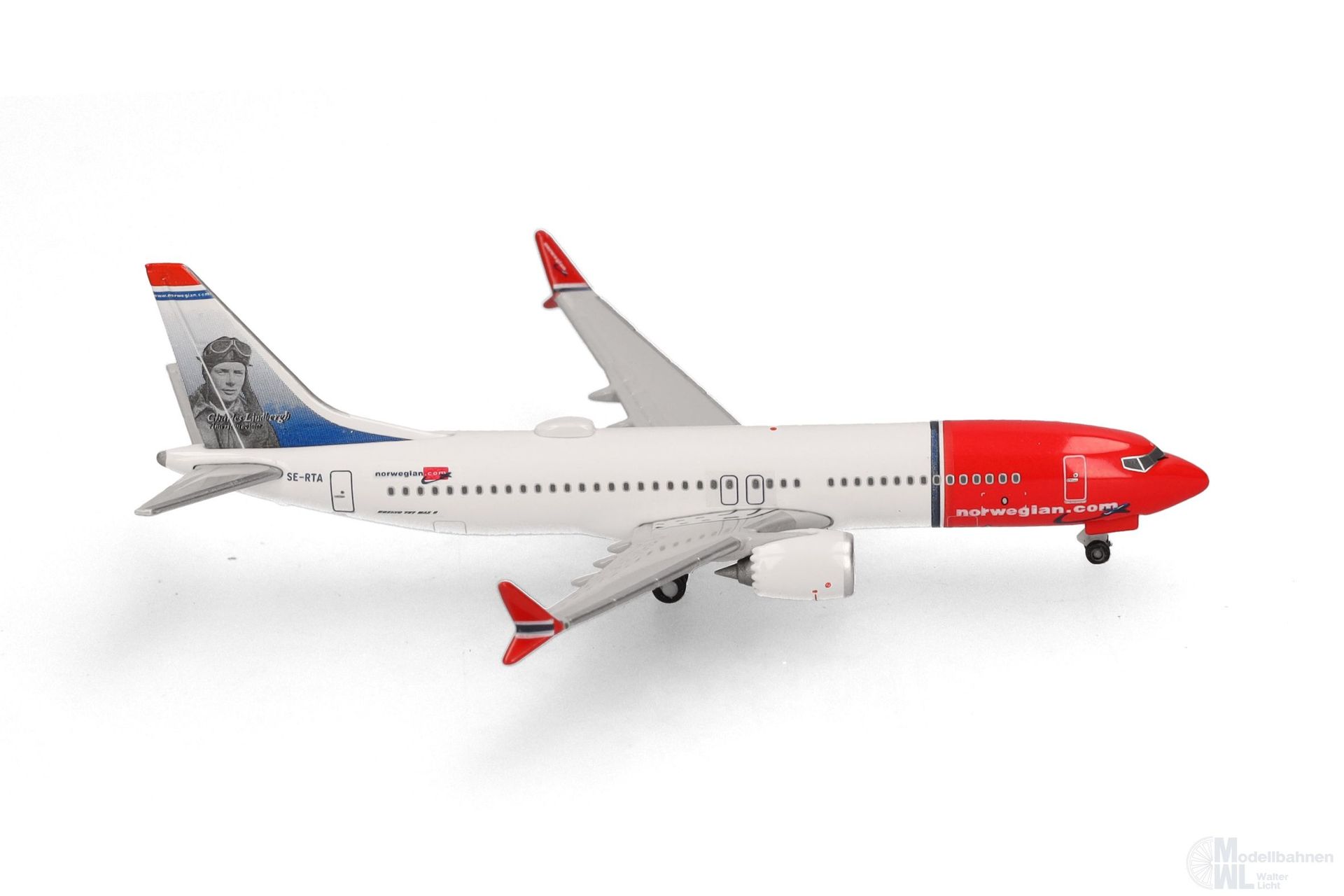 Herpa 535229-001 - Boeing 737 Max 8 Norwegian Air Shuttle H0 1:500 Herpa 535229-001 - Boeing 737 Max 8 Norwegian Air Shuttle H0 1:500