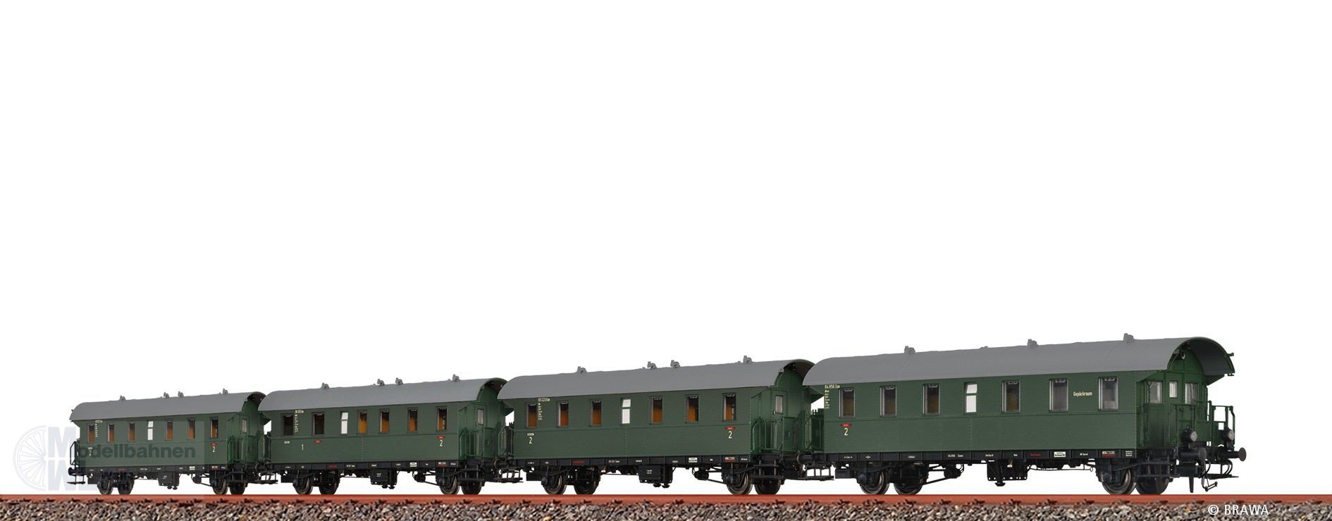 Brawa 46824 - Personenwagen Set DB Ep.III BPwif / Bip / Abib / Bib 4.tlg. H0/GL DIGITAL Brawa 46824 - Personenwagen Set DB Ep.III BPwif / Bip / Abib / Bib 4.tlg. H0/GL DIGITAL