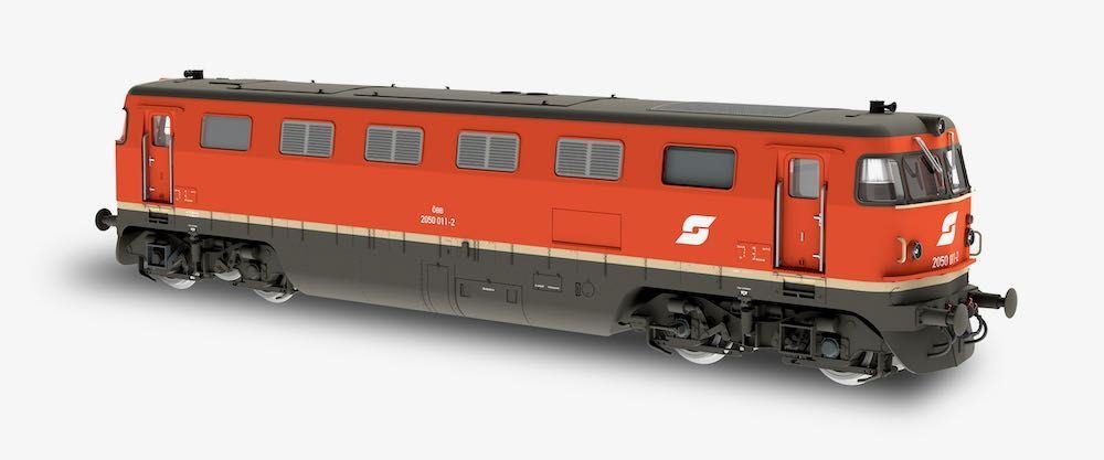 Jägerndorfer Modellbahn 20512 - Diesellok Rh 2050.011 ÖBB Ep.IV/V orange H0/GL Sound