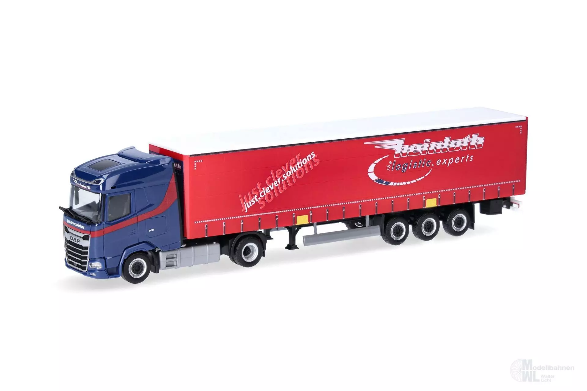 Herpa 319881 - DAF XG Gardinenplanen Sattelzug Heinloth H0 1:87