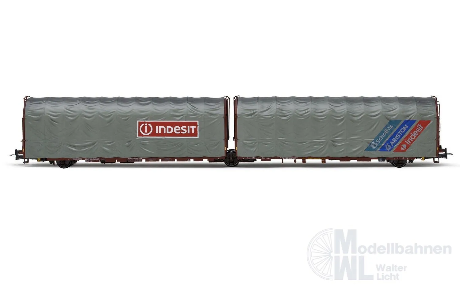 Rivarossi 6602 - Schiebeplanenwagen FS Ep.V Indesit + Ariston + Scholtes H0/GL