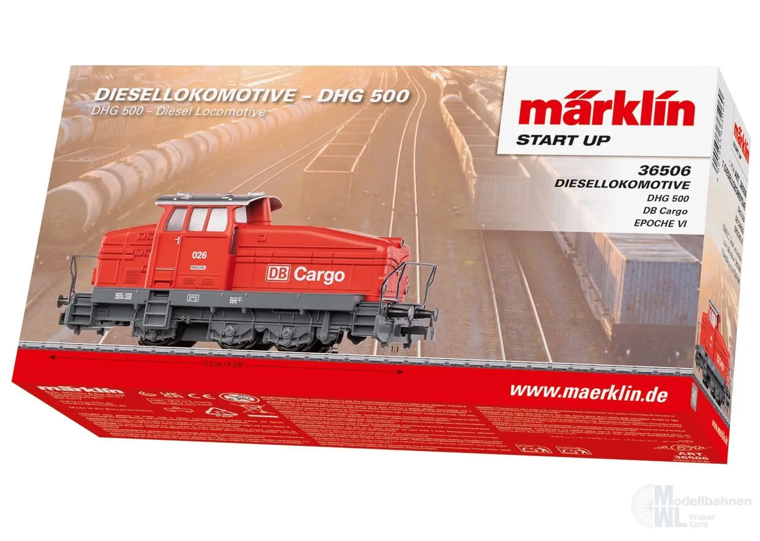 Märklin 36506 - Diesellok DHG 500 DB Cargo Start up H0/WS Sound