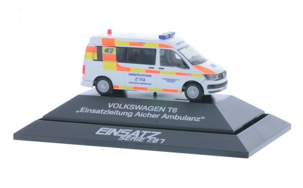 Rietze 53703 - Volkswagen T6 Einsatzleitung Aicher Ambulanz H0 1:87