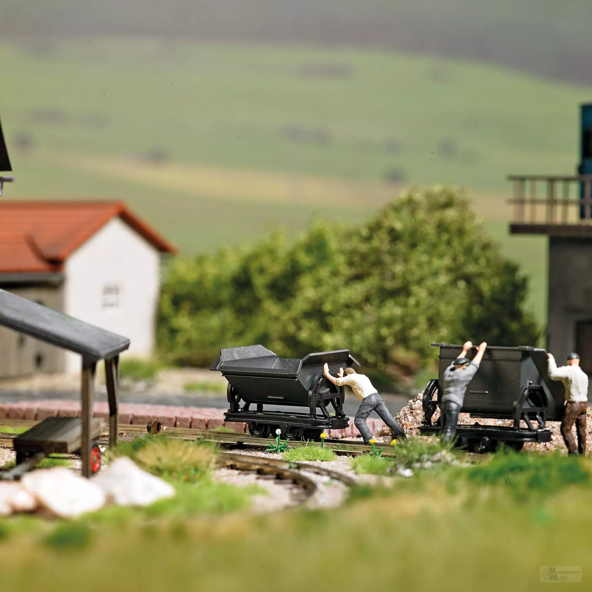 Busch 12450 - A-Set: Lore schieben H0 1:87