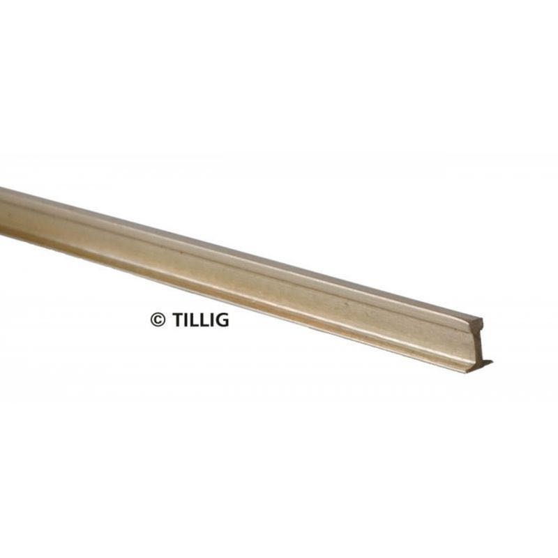 Tillig 82500 - Schienenprofil Neusilber blank 25mm (Code 100) Länge 1.000 mm H0/GL