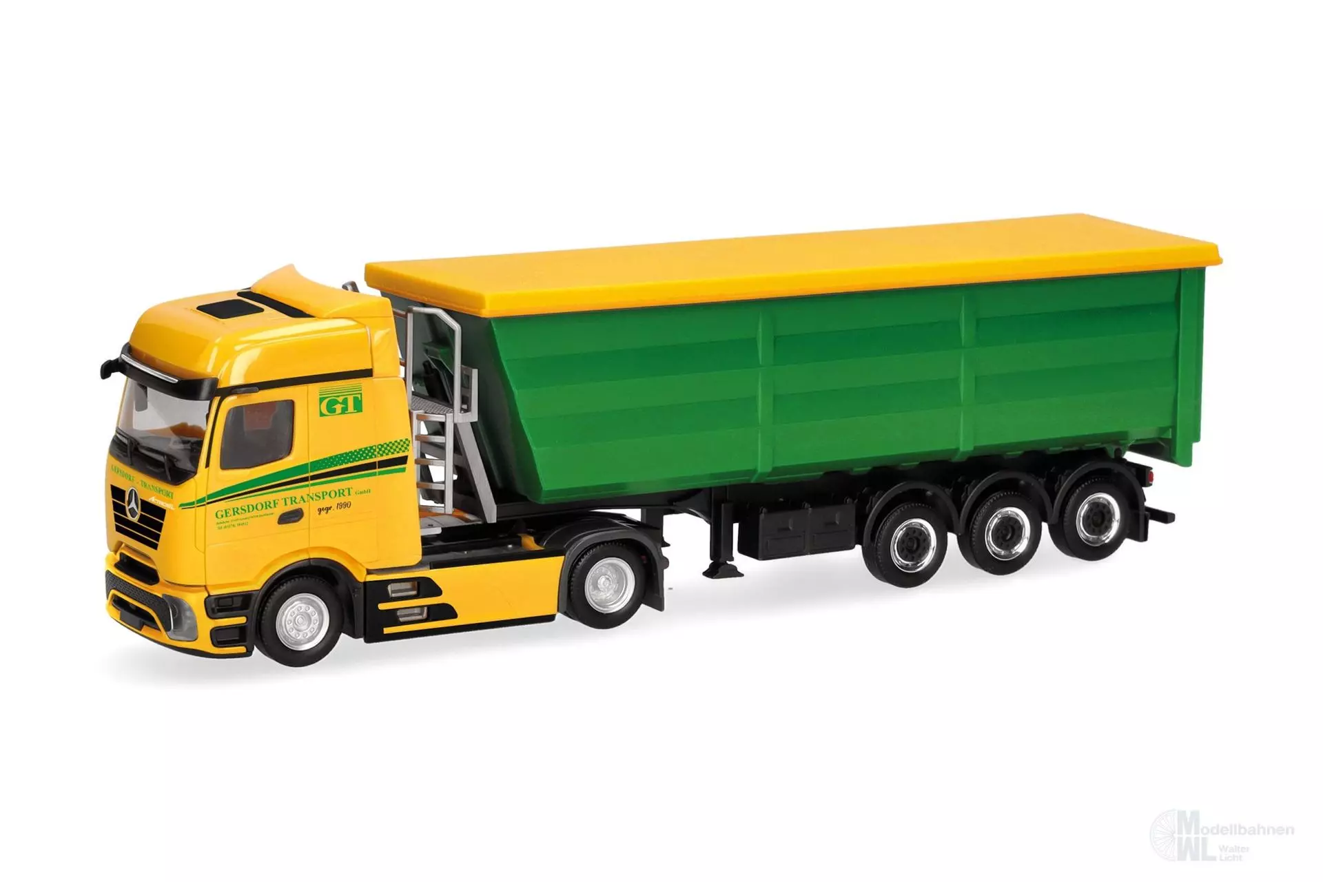 Herpa 321006 - Mercedes-Benz Actros L ProCab Stahlmulden-Sattelzug H0 1:87