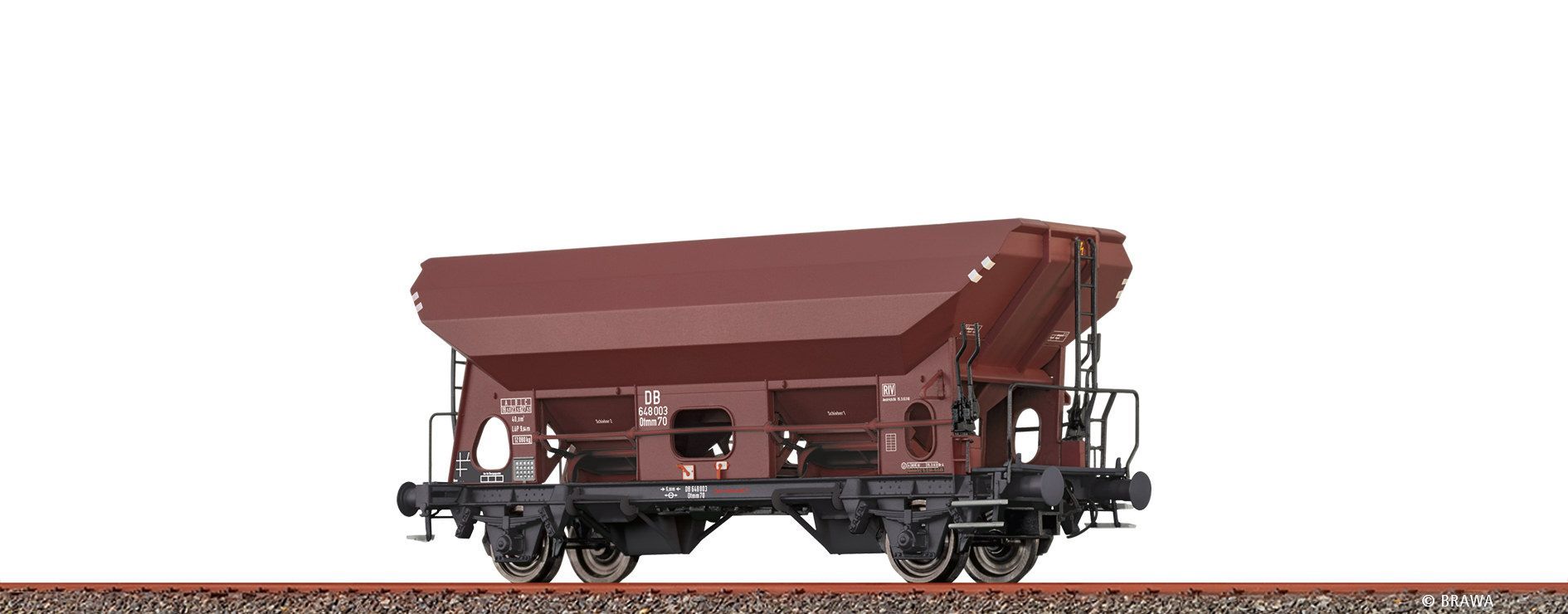 Brawa 49559 - Güterwagen offen DB Ep.III Otmm 70 H0/GL