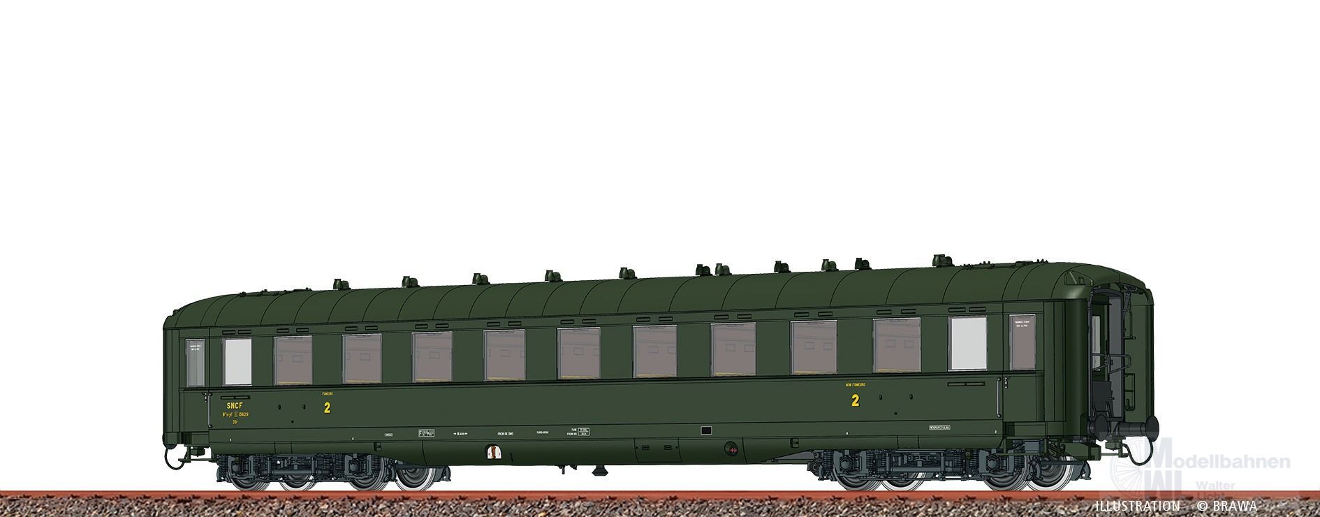 Brawa 51122 - Schürzenwagen SNCF Ep.III B10myfi H0/GL BASIC