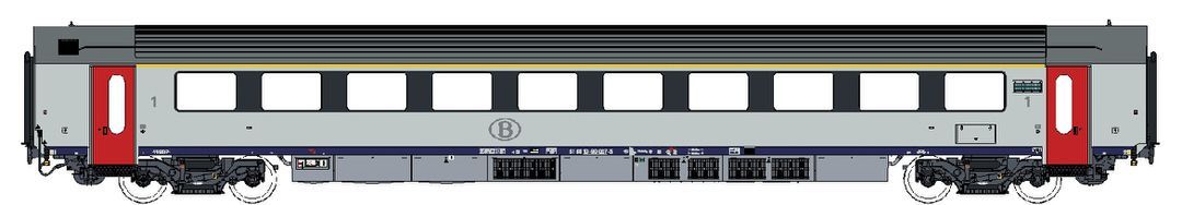 LS Models 93552AC - Personenwagen SNCB Ep.V I11 1.Kl. H0/WS
