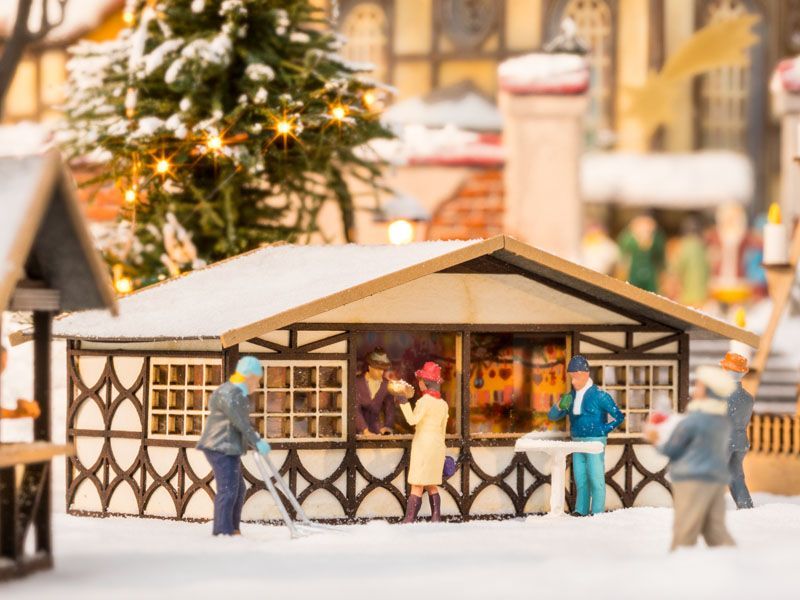 Noch 14392 - Weihnachtsmarktstand H0 1:87